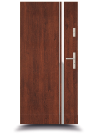drzwi do domu w kolorze Mahoń
