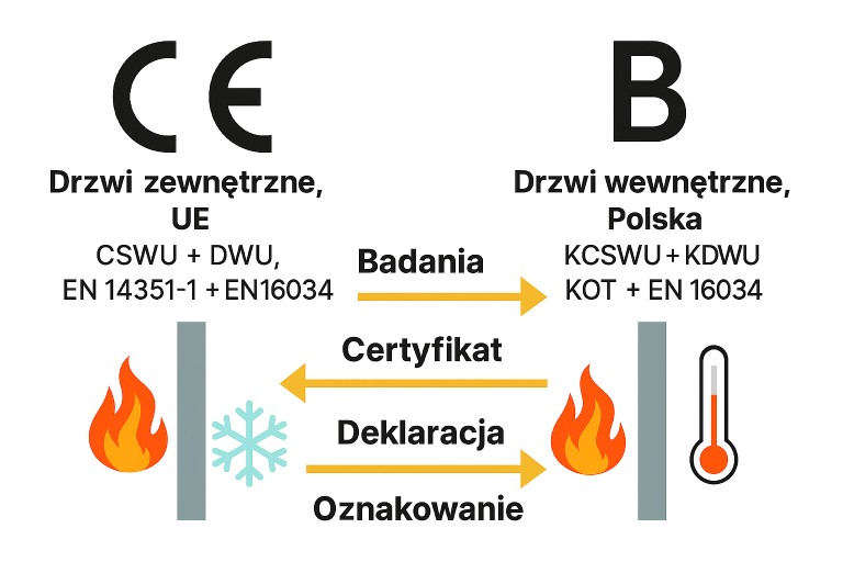 Dokumenty i Certyfikacja Drzwi Przeciwpożarowych – Warunki Dopuszczenia do Obrotu w Świetle Prawa Budowlanego